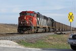 NB coal train C725 approaches Weyer Rd. with some nice power